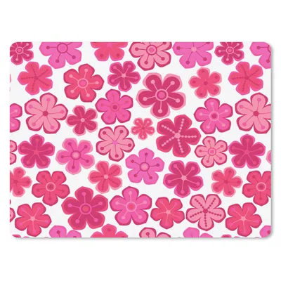Produktbild von MuchoWow® Mauspad Mousepad Blumen - Rosa - Muster 40x30 cm - Mousepads - Maus Mat - Pad - Mausunterlage - Anti Rutsch