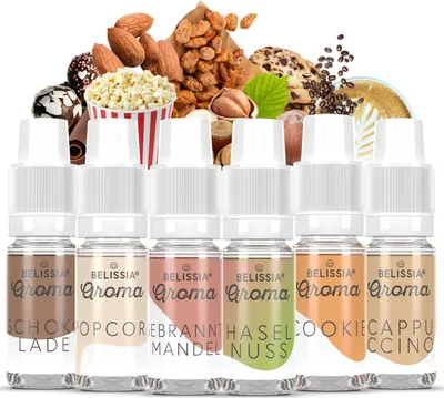 Produktbild von Belissia Lebensmittelaroma Set Kaffeepause - 6x10ml Hochdosiertes Aroma - Kalorienfrei, Vegan - Für Speisen, Getränke, Shake, Quark uvm.