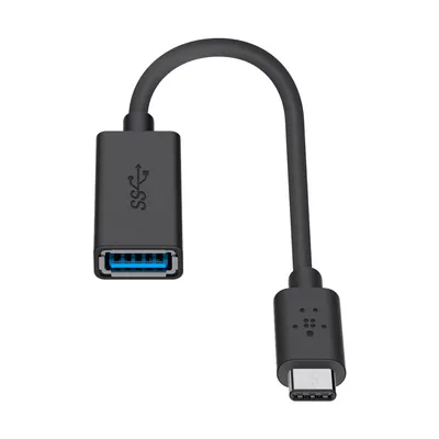 Produktbild von Belkin USB Datentransferkabel für MacBook, Flash-Drive, Tastatur/Maus - 12,70 cm - 1 x Typ A Buchse USB - 1 x Typ C Stecker USB - 640