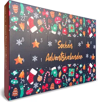 Produktbild von Socken Adventskalender  für Damen o Herren : 35-41 : mehrfarbig  Größe: 35-41 Farbe: mehrfarbig