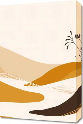 Produktbild von Bilder für das Boho-Wohnzimmer modern 40x60cm Landschaft in Goldtönen