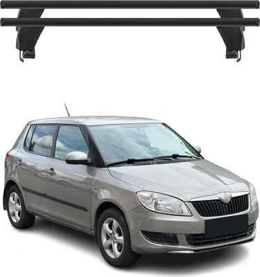 Image de Menabo Barres de toit Transversales pour Skoda Fabia II 2007-2014 Alu Noir ABE