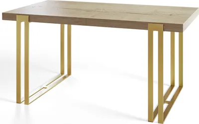 Immagine prodotto di Tavolo rettangolare per sala da pranzo ROSA, dimensioni: 200X90X77 cm, tavolo per soggiorno colore: HALIFAX, con gambe in metallo color oro