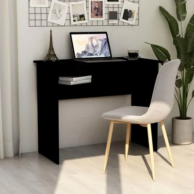 Produktbild von Schreibtisch für das Büro, schwarz, 90 x 50 x 74 cm aus Holzwerkstoff