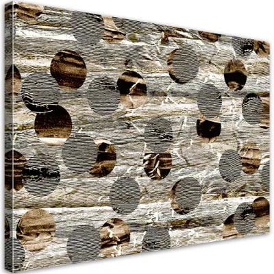 Produktbild von Leinwandbild Braune 3D-Kreisabstraktion 100x70 Feeby Braun bild für die wand bereit zum aufhängen