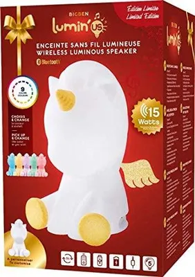 Obrázok produktu pre Bigben Interactive BTLSUNICORNGOLD, 15 W, Káblový a bezdrôtový, USB Typ-A, Biela, Tablet, Zabudovaná batéria