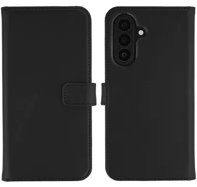 Immagine prodotto di Custodia a libro in vera pelle Selencia per Samsung Galaxy A27 (5G) - Nera