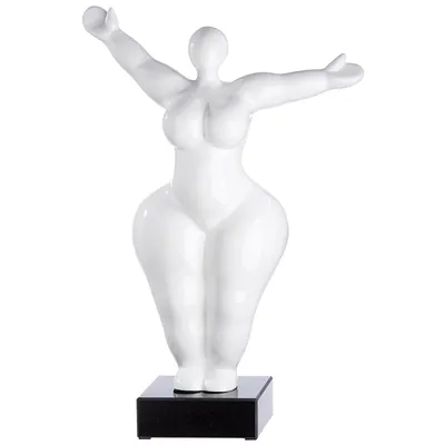 Immagine prodotto di Casablanca by Gilde Statuetta decorativa Scultura Lady bianca lucida H. 54 cm,52415