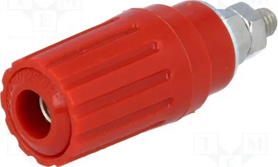 Immagine prodotto di 1 connettore a banana isolato da 25A, 4 mm, per cavi, modello PKI100RT, connettori a banana da 4 mm, colore rosso