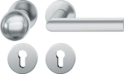 Produktbild von FSB Wechselgarnitur 12 1108 ASL auf Rosette PZ, Knopf drehbar, Edelstahl matt
