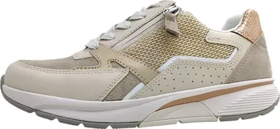 Image de Gabor Comfort : chaussures pour femmes, chaussures à lacets, style sportif, couleur beige, pour le quotidien