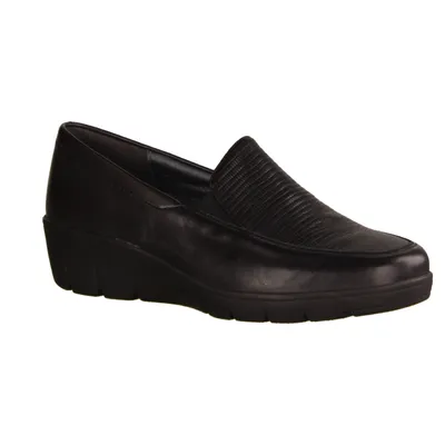 Produktbild von Semler Judith J7255-001 Damenslipper, bequem, schwarz, Leder, NEU - Damenschuhe Bequeme Ballerina / Slipper, Schwarz, leder (soft-n/tejus)