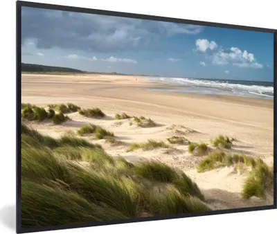 Produktbild von MuchoWow® MuchoWow® Gerahmtes Poster Sand - Düne - Meer 30x20 cm - Poster mit zchwarzem Bilderrahmen - Kunstdruck - Bild-Poster