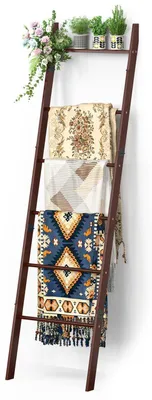 Immagine prodotto di Scalda-asciugamani/appendiabiti in legno, 180 cm, stile vintage, color marrone