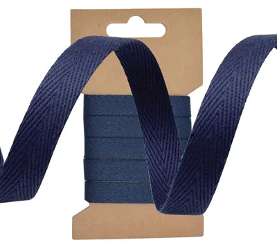 3m Köperband Baumwoll-Band 10mm Einfassband Kantenband Dekorationsband, marineblau
