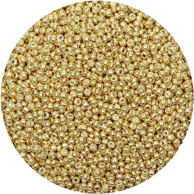 Produktbild von 5000 Stück goldene Glasperlen, 3 mm, für die Schmuckherstellung