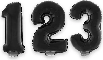 Obrázok produktu pre Fóliový balón čierny list 41 cm s tyčinkami 3