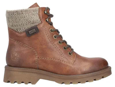 Imagen del producto de Zapatos de mujer Rieker, botas, zapatos de cordones, color marrón, para uso casual