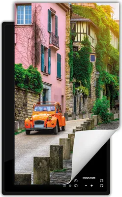Produktbild von DarHaus Herdabdeckplatte 1 teilig 30x52 cm Anti Rutsch Matte Aufrollbar, Straße - Stadt