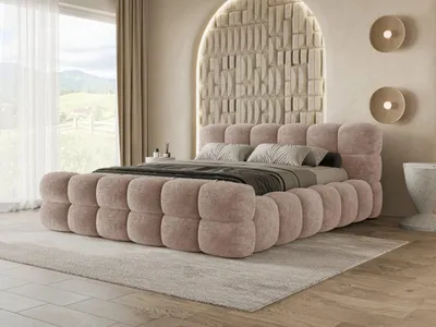 Produktbild von Chilly Möbel Design Bett Weston - Extravagantes Polsterbett mit Bettkasten, stabilem Metallrahmen und Kopfteil 160x200 cm / Coral / Rosa
