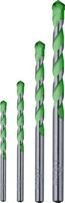 Obrázok produktu pre kwb 052800 40Cr steel Granite drill bit 4-piece 5 mm, 6 mm, 8 mm, 10 mm Cylinder shank 1 Set