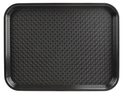 Serviertablett aus Kunststoff, schwarz, 415x305 mm