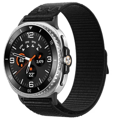 Image de Bracelet en nylon avec fermeture velcro pour Samsung Galaxy Watch 8 / 8 Classic, noir