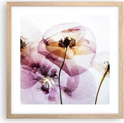 Produktbild von Gerahmtes Poster - Rahmen in heller Eiche - blume sommer natur - 40x40 cm - Wand Bild - Wanddeko - Wandbilder - Wandposter - Bilderrahmen - Bilder - Kunstdruck - Wandbild - P2NAC40x40-3821