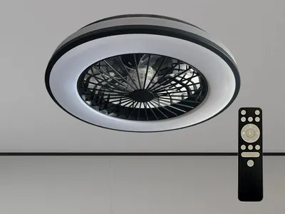 Productafbeelding van LED plafondlamp OPAL + plafondventilator + afstandsbediening, 48W - LCL6346
