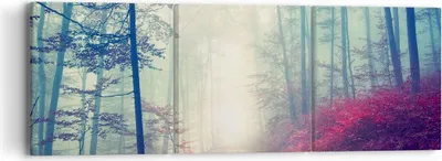 Produktbild von Bild auf Leinwand - Leinwandbild - Wald Baum Natur - 90x30cm - Wand Bild - Wanddeko - Wandbilder - Leinwanddruck - Bilder - Kunstdruck - Wanddekoration - Leinwand bilder - Wandkunst - CA90x30-3667