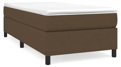 Obrázek produktu pro vidaXL Box spring bed frame dark brown 90x190 cm fabric