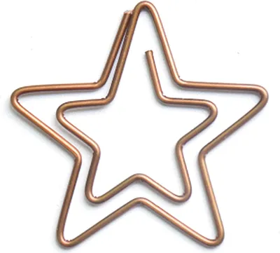 Produktbild von 100 Stück niedliche Büroklammern im Retro-Weihnachtsstil, exquisite Farbe, breite Anwendung, für Kinder, für Büro, Schule, Zuhause, fünfzackiger Stern