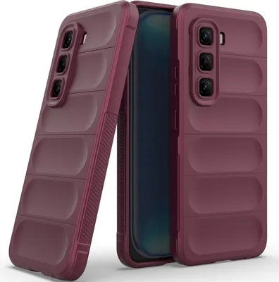 Produktbild von Handyhülle für Infinix Hot 50 Pro 4G Weich TPU Silikon Stossfest Anti-rutsch Hülle bordeaux