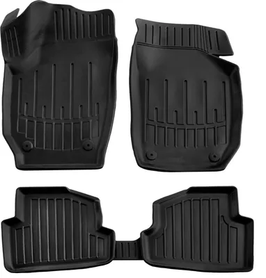 Image de 3D Tapis De Sol en Caoutchouc Premium Pour Skoda Fabia 2 2007-2014 5pcs, Bord Haut, Noir, Antidérapant, Toutes Saisons