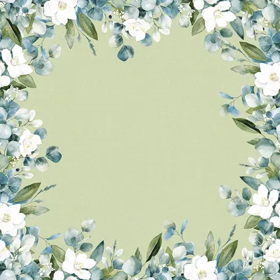 Produktbild von MANK Tischdecke Maxime aus Linclass® Airlaid 80 x 80 cm, 20 Stück - Floral Eukalyptus