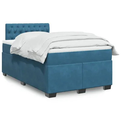 Immagine prodotto di Maison Exclusive - Letto boxspring con materasso blu 120x190 cm velluto