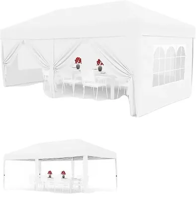 Image de Pavillon, tissu imperméable, hauteur réglable, blanc