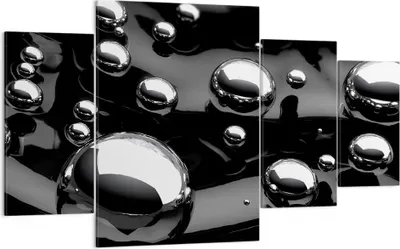 Produktbild von Bild auf Leinwand - Leinwandbild - Chrom Metall Reflexion - 160x90cm - Wand Bild - Wanddeko - Leinwanddruck - Bilder - Kunstdruck - Wanddekoration - Leinwand bilder - Wandkunst - DL160x90-2525