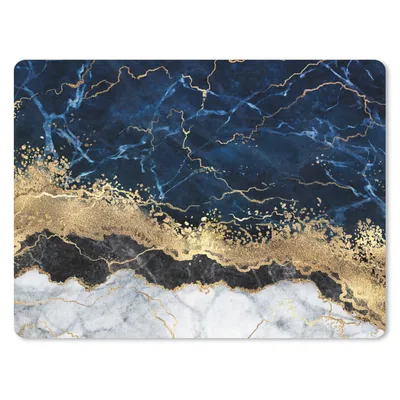 Produktbild von MuchoWow® Mauspad Mousepad Marmor - Weiß - Gold - Luxus 40x30 cm - Mousepads - Maus Mat - Pad - Mausunterlage - Anti Rutsch