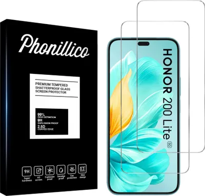 Obrázok produktu pre Tvrdené sklo pre Honor 200 Lite 5G [2 ks] Ochranné sklo Fólia proti poškriabaniu odolná Phonillico®