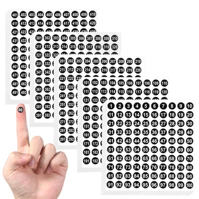 Immagine prodotto di Adesivi numerici autoadesivi - 7500 pezzi - Nero
