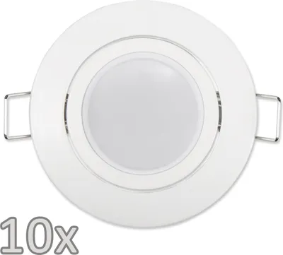 Produktbild von Einbauleuchten-Set McShine 10xRahmen 10xLED-Modul 7W 608lm 230V weiß,