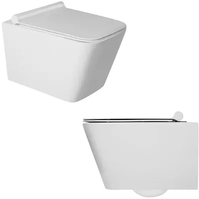 Produktbild von Granitan - WC-Set - Hänge-WC - Weiß - spülrandlos - mit Absenkautomatik - Bad - DAX