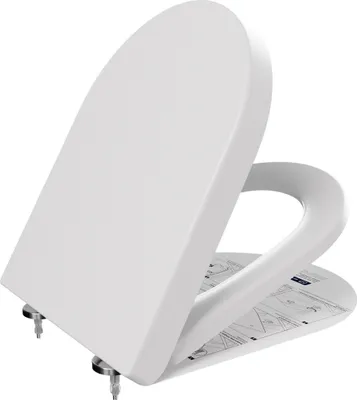 Produktbild von CECIPA Toilettendeckel type D oval Wc Sitz mit Absenkautomatik Quick Release Funktion Antibakteriell Klodeckel aus Duroplast