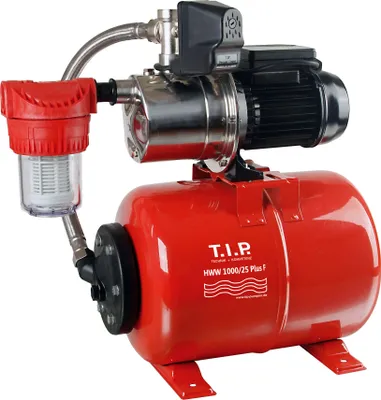 Produktbild von T.I.P. Hauswasserwerk HWW 1000/25 Plus F (inklusive Vorfilter), Fördermenge: 3.300 l/h, Leistung: 800 Watt, Förderhöhe:46 m