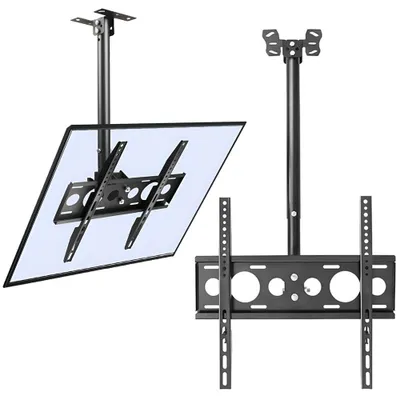 Produktbild von TV Deckenhalterung, Fernsehr Deckenhalter, Höhenverstellbar, klappbar Ausziehbar Schwenkbar, kompatibel mit VESA 400x400, für 26 bis 60 Zoll