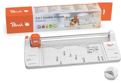 Image de Peach Massicot créatif 5 en 1 orange/blanc PC200-20