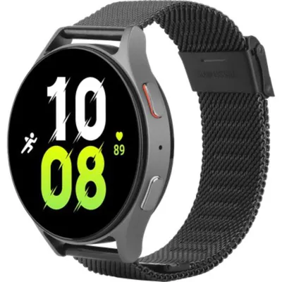 Image de Bracelet SilkSteel pour Samsung Galaxy Watch 20mm, noir
