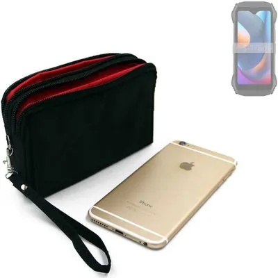 Produktbild von K-S-Trade Schutz Hülle Handy Hülle kompatibel mit Blackview N6000SE Gürteltasche Travelbag Handytasche mit Zusatzfächern, schwarz