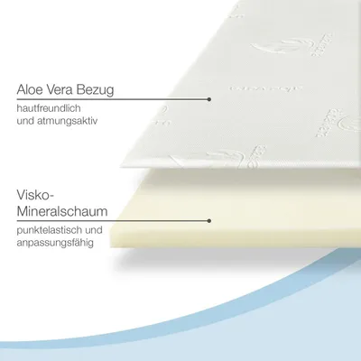 Produktbild von Aktivshop Bestschlaf Visko-Mineralschaum Matratzenauflage, 4 cm dick, 90x190 cm
